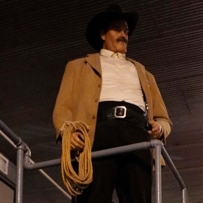Sheriff Joe Perry at the Old Jail at night
